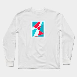 Blue and red abstract Long Sleeve T-Shirt